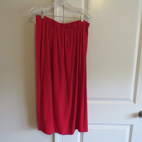 2 Piece Dawn Joy II Red & Black Dress Suit Jacket and Skirt - Picture 9 of 14